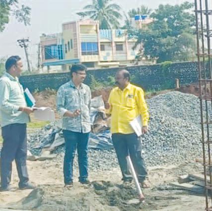 హాస్టల్ నిర్మాణ పనులను ఆకస్మిక తనిఖీ