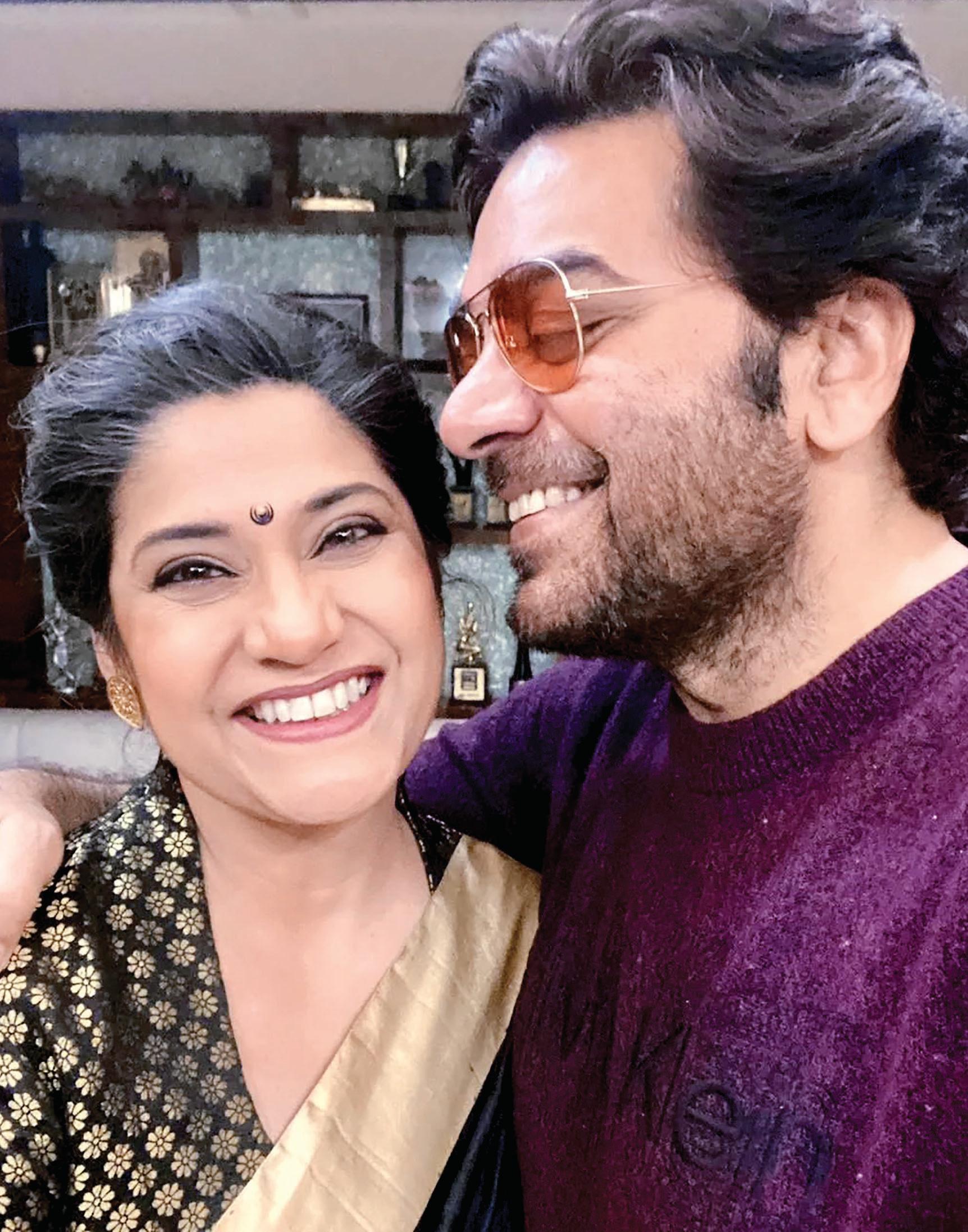 Ready to be directed by his talented wife