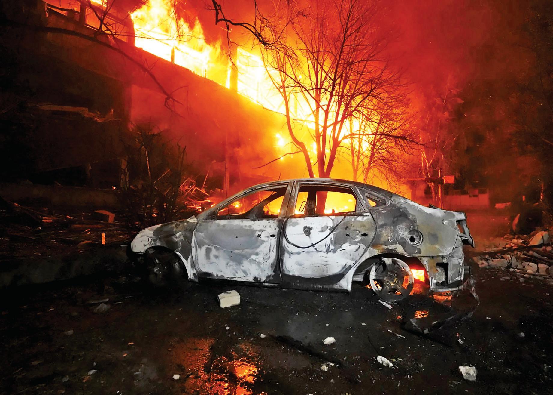 Kharkiv reels from Russia drone strike