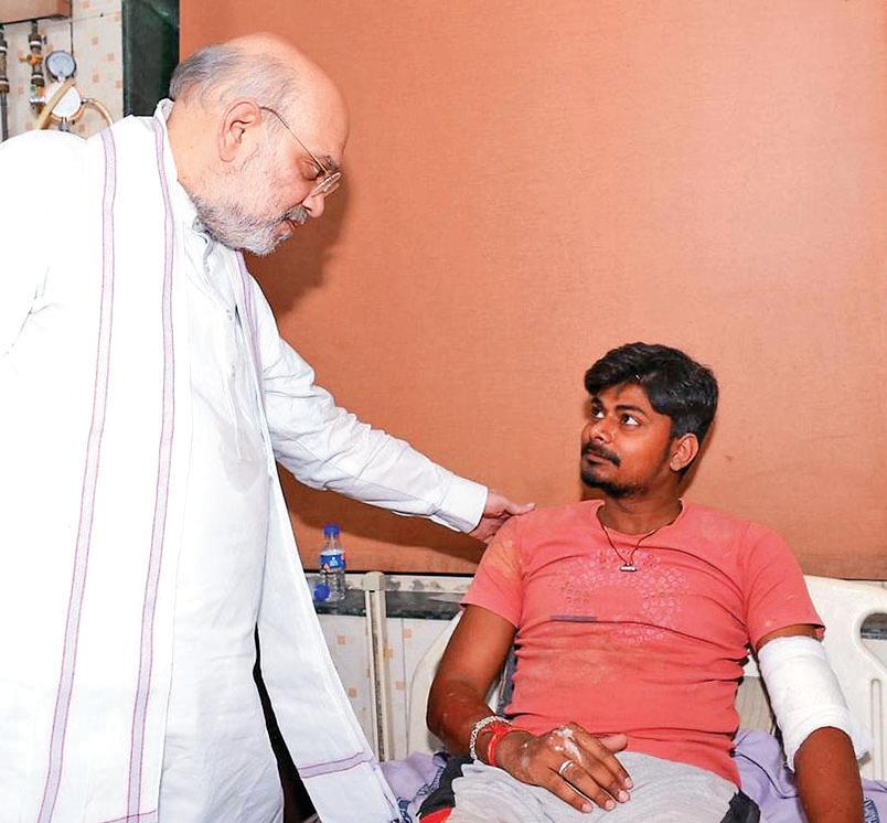 Amit Shah Visits Crash Site, Assures Full Probe