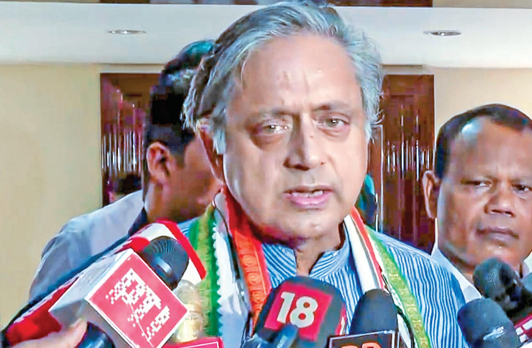 Tharoor admits differences with Congress leadership