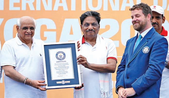 Amit Shah Strikes Yoga Poses with Amdavadis