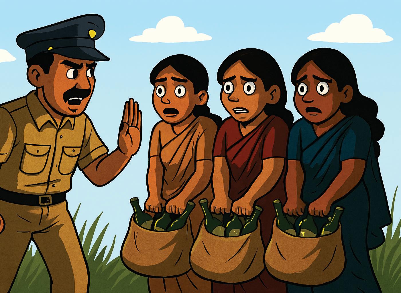 Booze smuggling racket busted, 9 women held