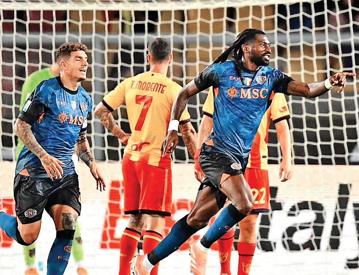 Napoli beat Lecce 1-0 in Serie A