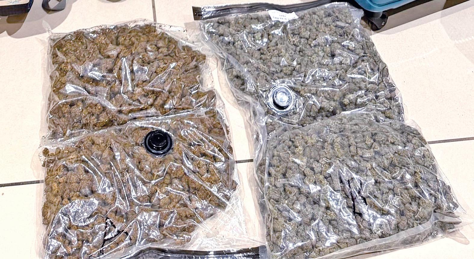 Man held with 4kg weed at city airport