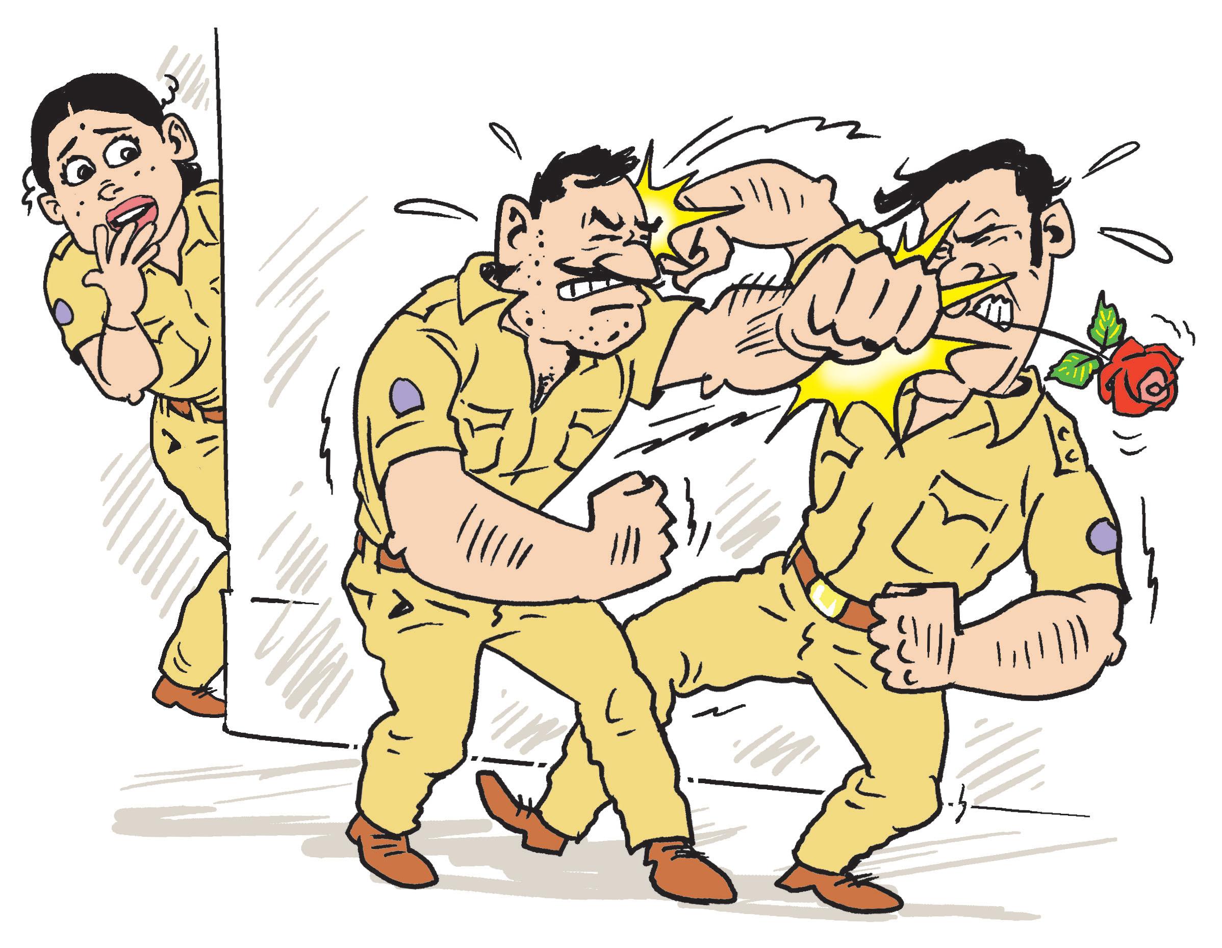 3 am showdown over ‘love triangle’ rocks police force