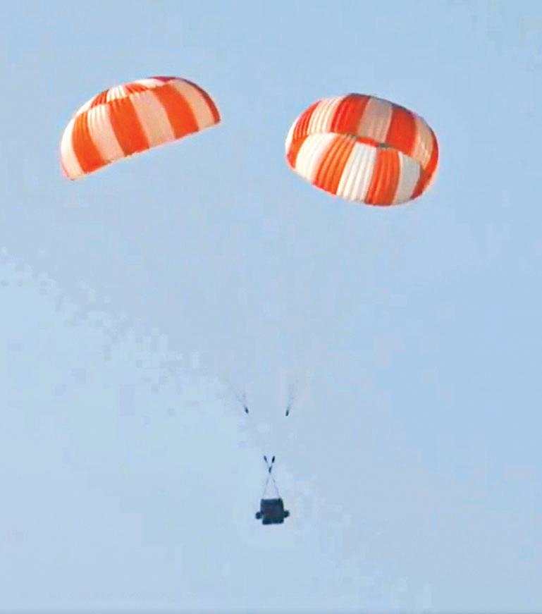 ISRO successfully tests parachutes for Gaganyaan crew module