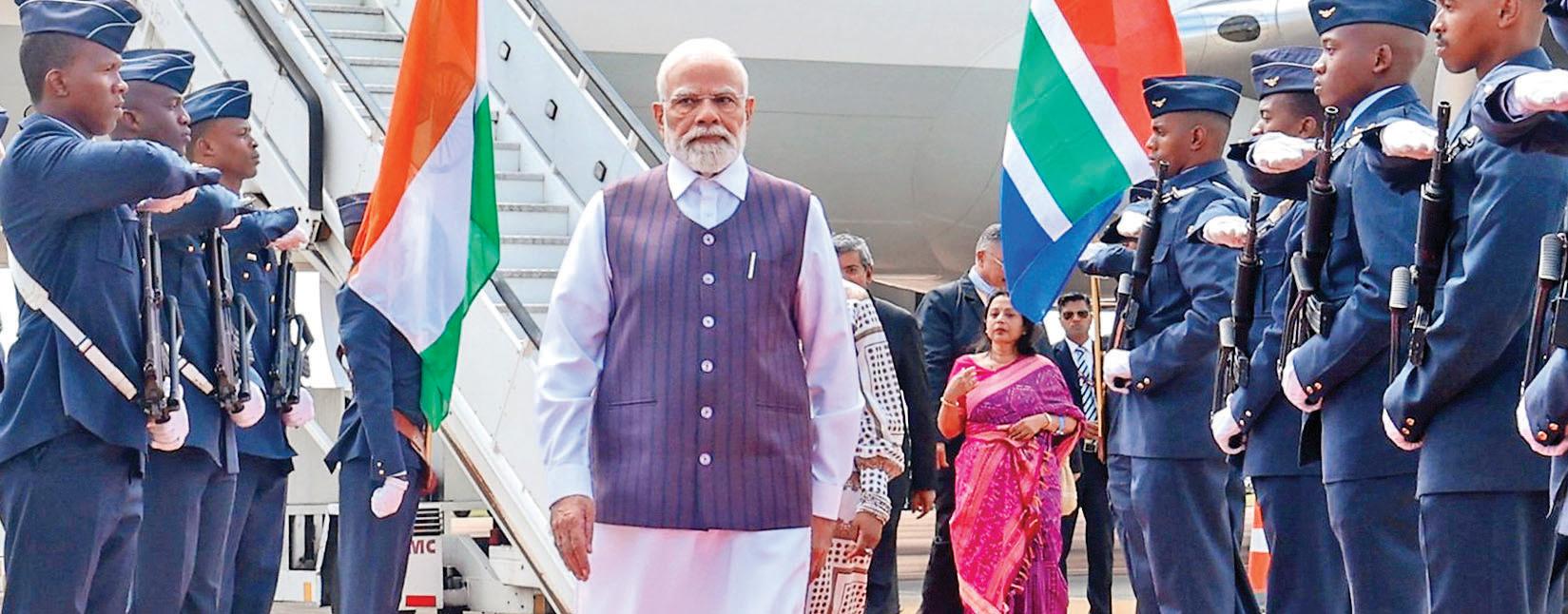 PM Modi arrives in South Africa for G20 summit