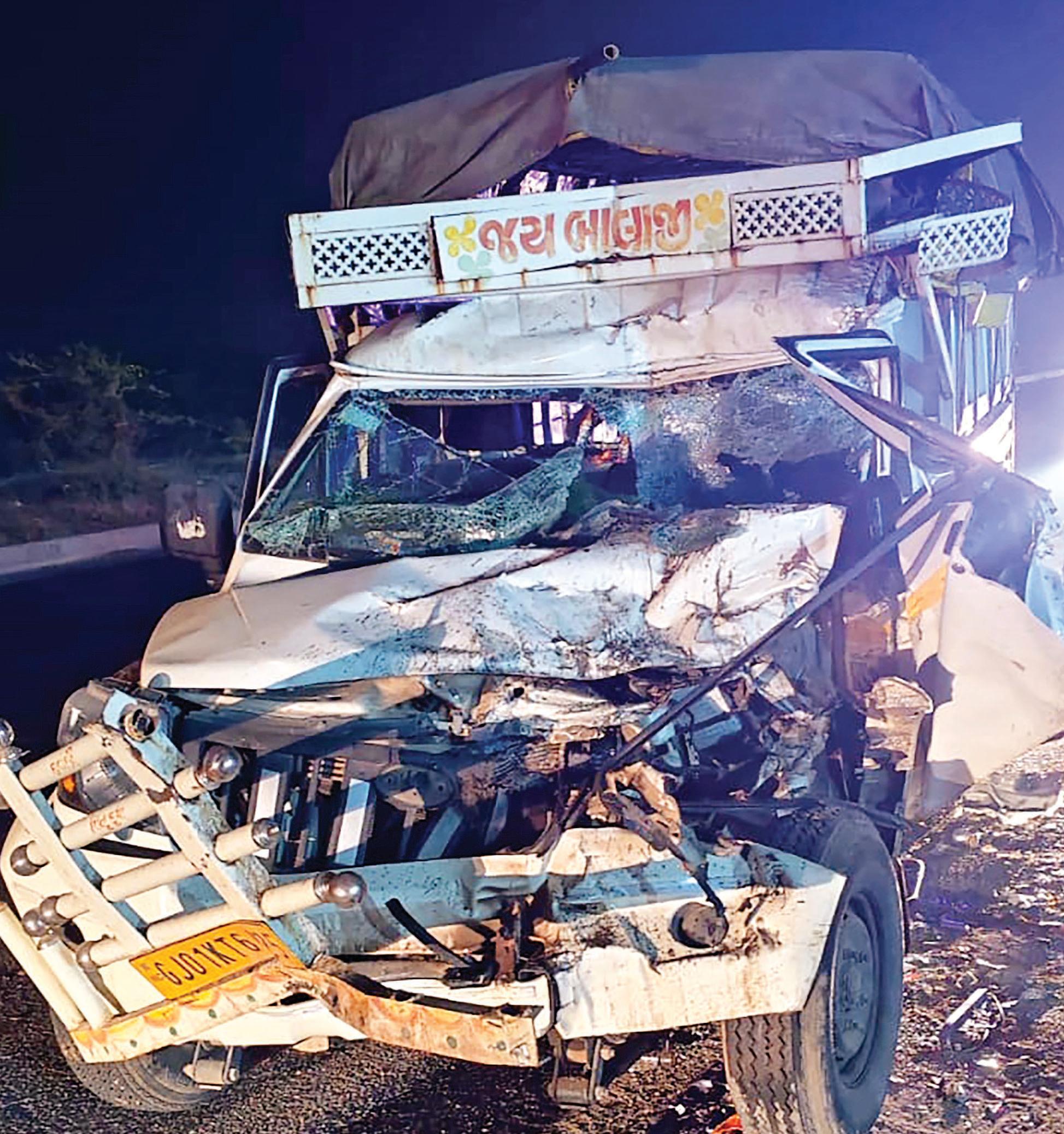 4 killed as van hits stationary truck on Bavla highway