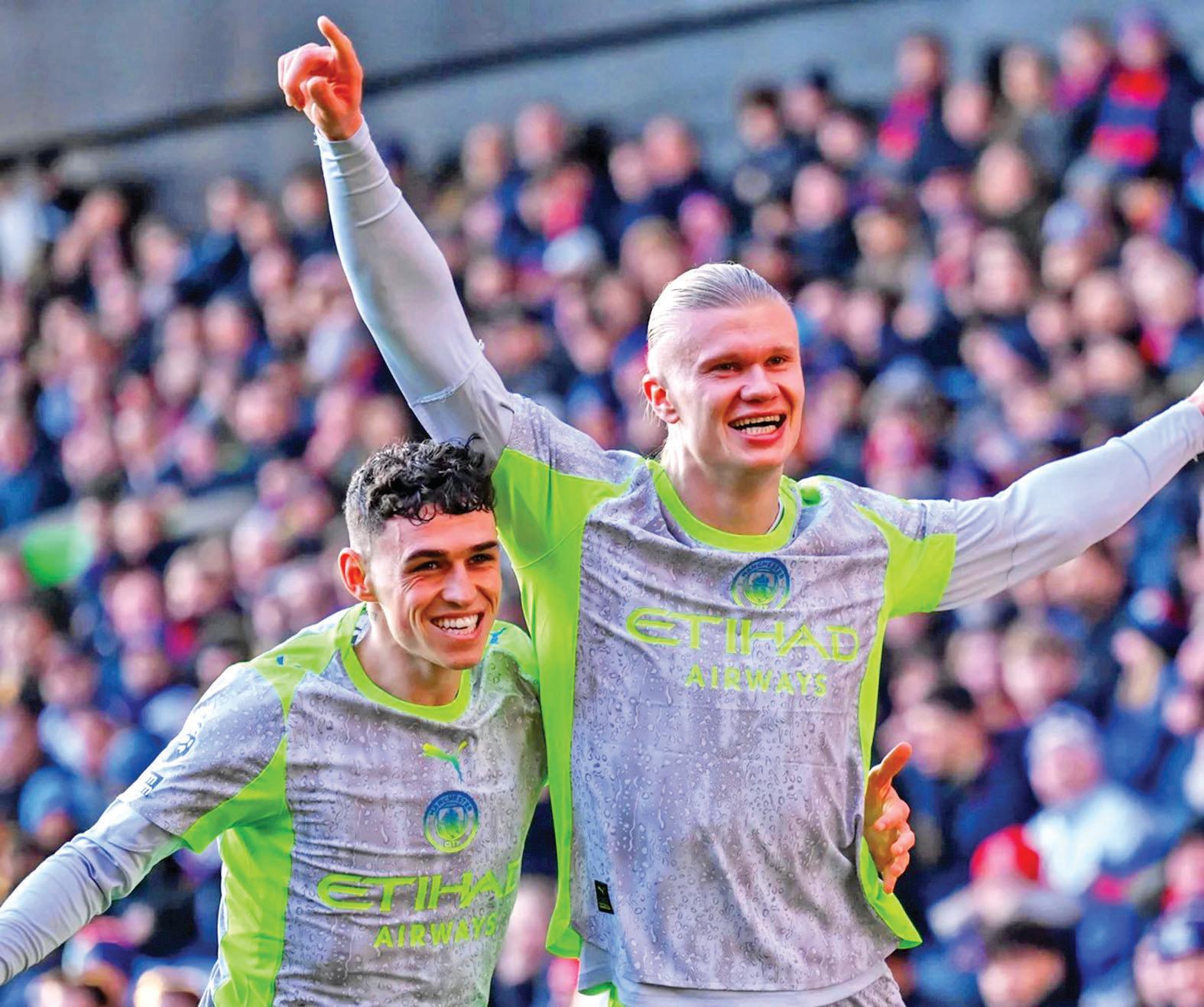 Manchester City thrash Crystal Palace 3-0