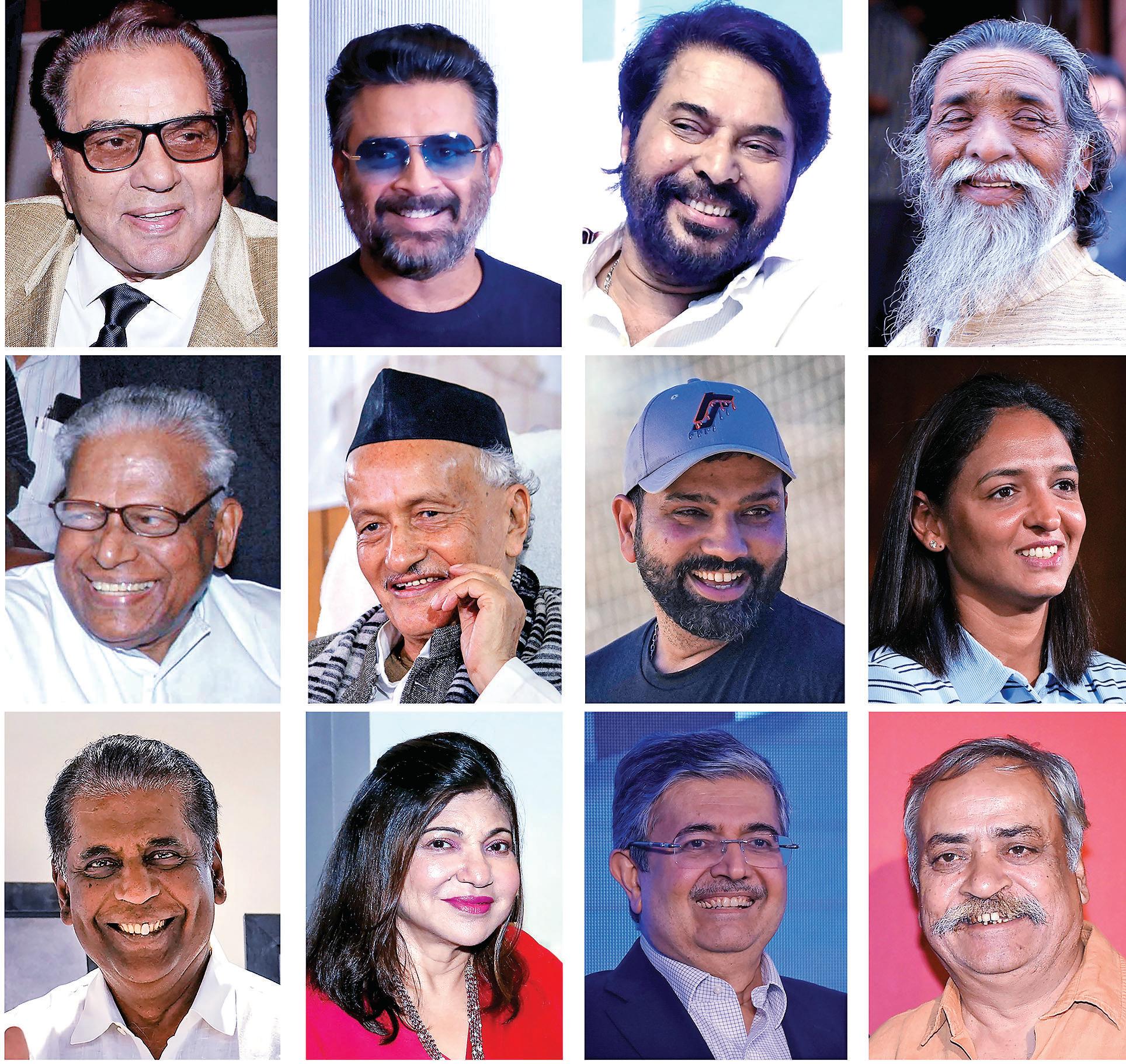 Dharmendra, Rohit, Mammootty, Soren among 131 awardees