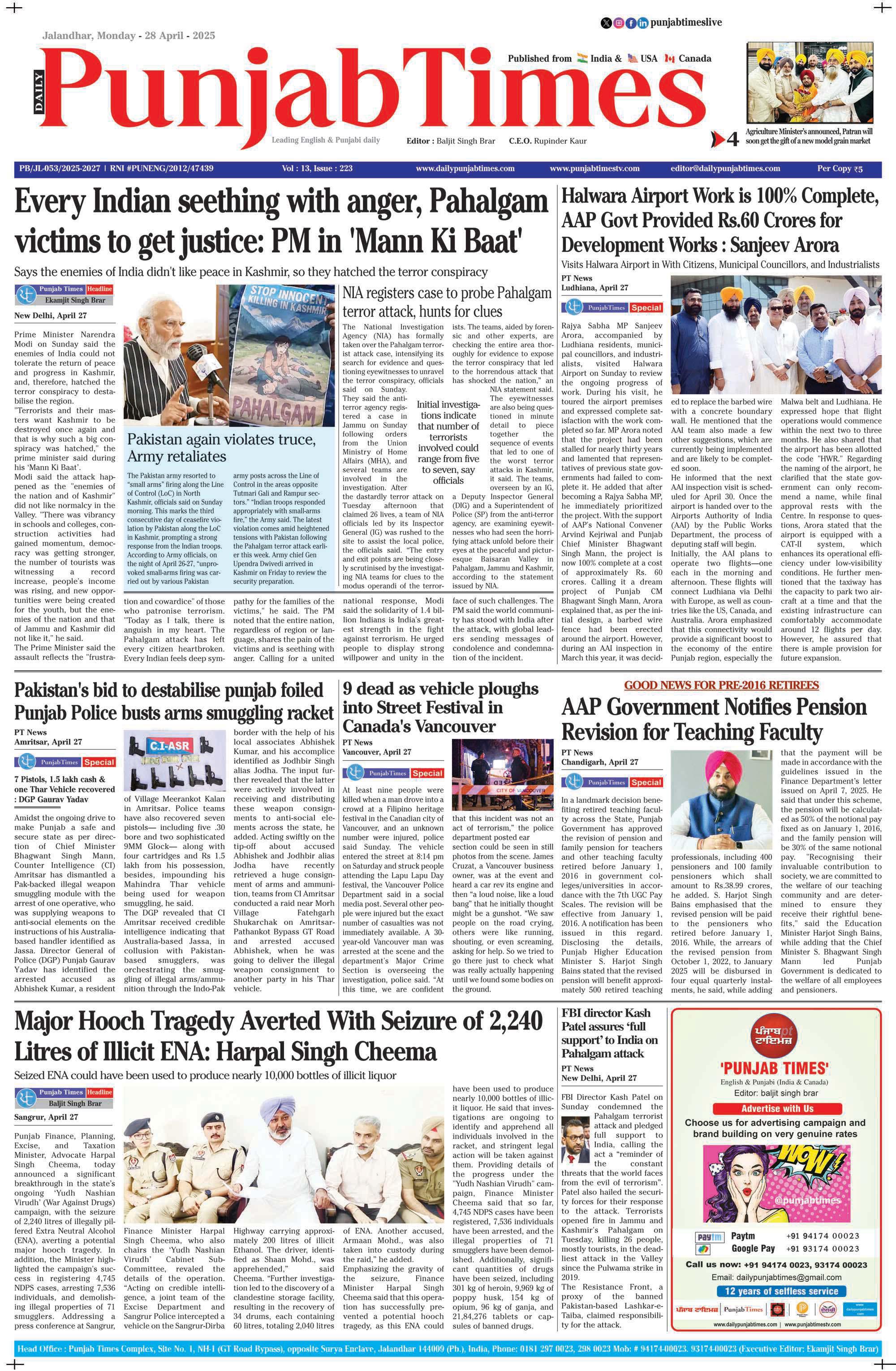 Every Indian seething with anger, Pahalgam victims to get justice: PM in 'Mann Ki Baat'