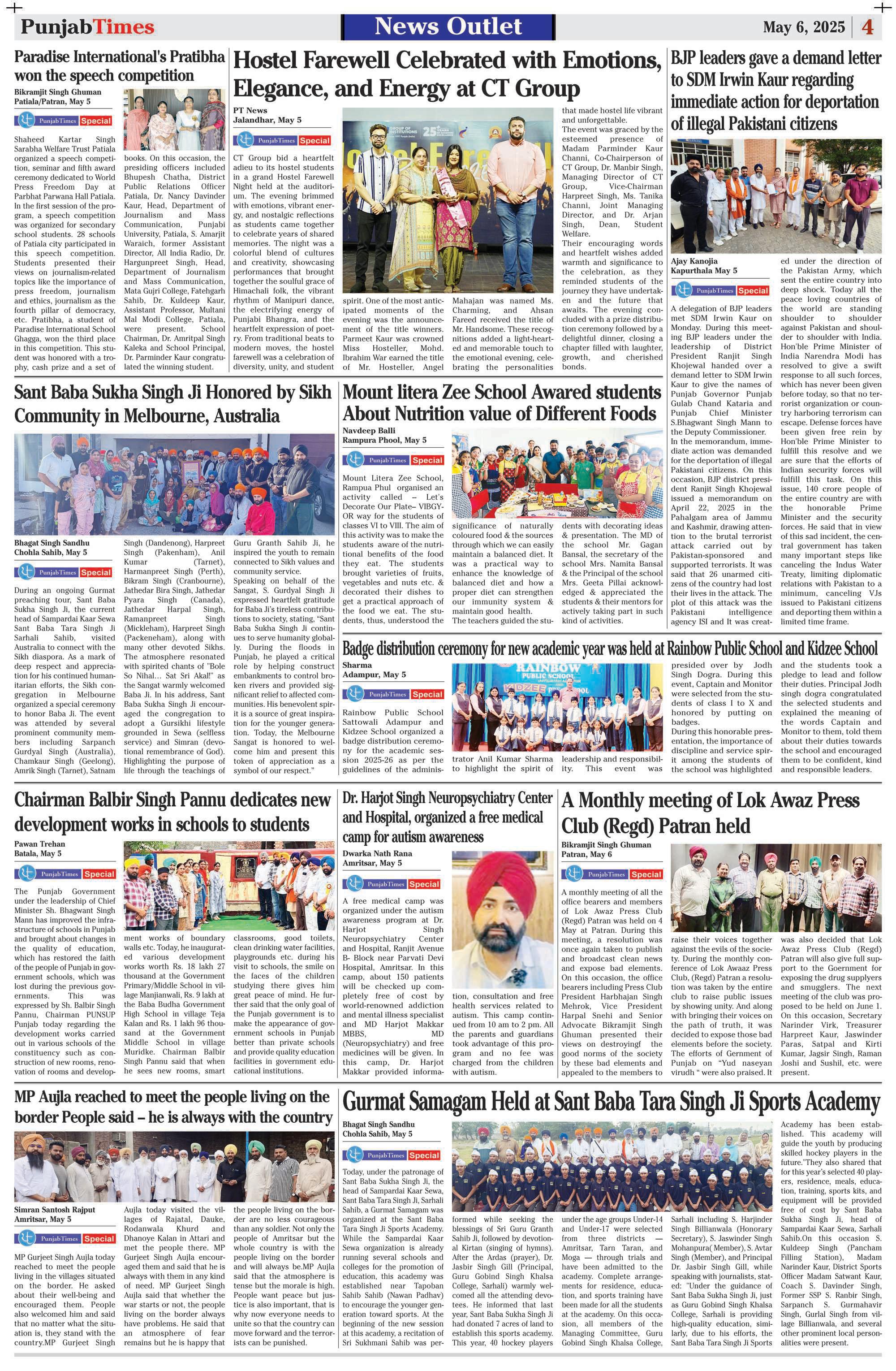Dr. Harjot Singh Neuropsychiatry Center and Hospital, organized a free medical camp for autism awareness