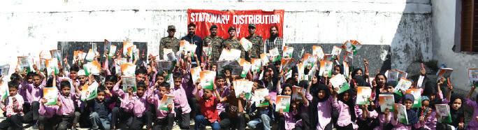 Army organises drawing competition, stationery distribution drive