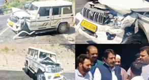 Two cops injured in GA Mir's escort vehicle-truck collision