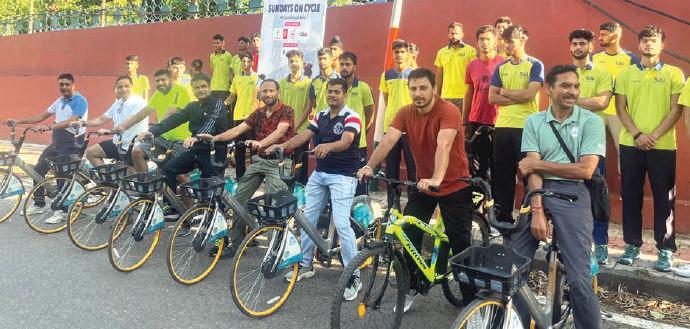 Jammu SAI hosts "Sundays on Cycle" event for journalists