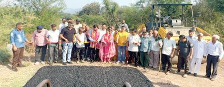 Pawan Gupta inaugurates black-topping work