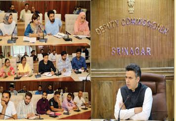 DC Srinagar reviews progress on implementation of Mission Yuva