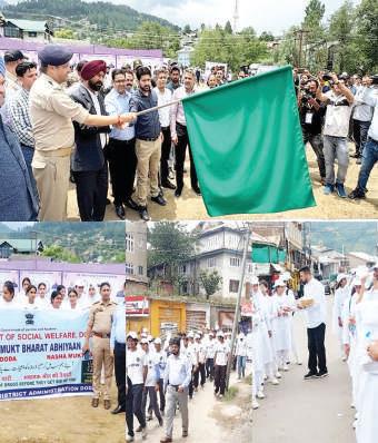 Nasha Mukt Bharat Abhiyaan: DC flags off Mini Marathon in Bhaderwah