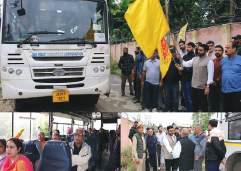 DC Budgam flags-off Mata Kheer Bhawani Yatra from Pandit Colony Sheikhpora to Tulmulla, Tikker