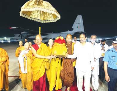 After month-long exposition in Vietnam, holy Buddha relics return to India