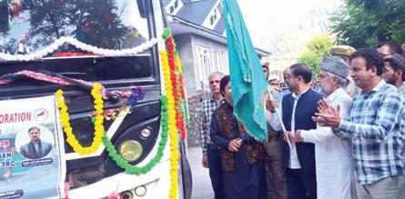 Satish inaugurates bus service from Baba Nagri to Rajouri
