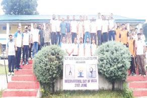 Int'l Yoga Day celebrated with zeal at GHSS Boys Mendhar