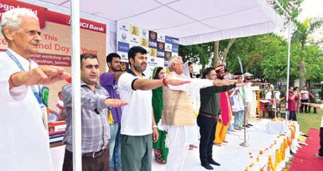 JMC Comm leads Int'l Yoga Day celebrations