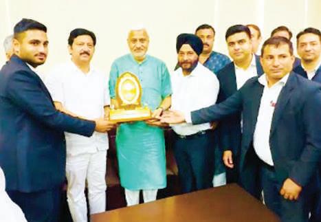 JKHCBAJ felicitate MLA North Sham Lal Sharma