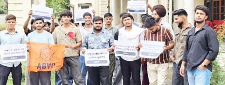 ABVP protests compulsory Urdu exam in NT recruitment