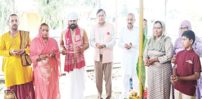 Col Mahan leads plantation drive, participates in Hawan at Ram Mandir
