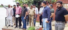 MLA Akhnoor assesses Monsoon related damages, devp works