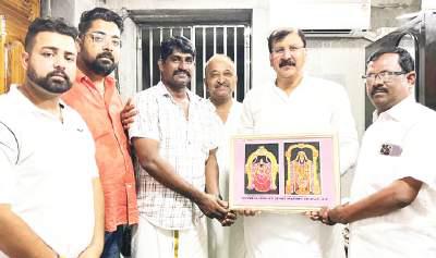 Arvind joins Abhishek Ceremony at Tirupati Balaji Temple