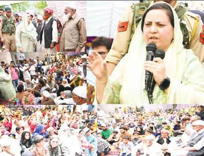 Sakeena Itoo takes stock of developmental issues, public grievances