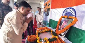 MLA Surinder pays tribute to martyr Nk Rahul Sharma