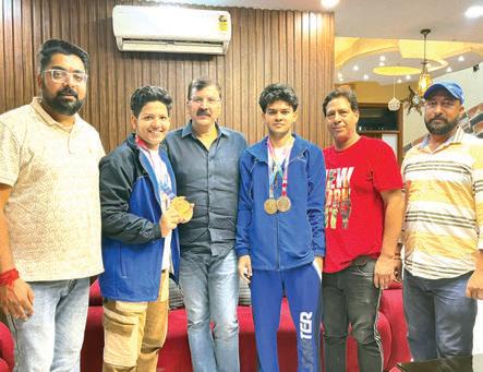 MLA Arvind felicitates young Wushu Stars for bringing laurels to J&K