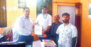 TSWOOI submits memo to ADC Bhadarwah