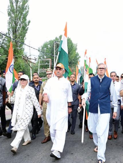 Tiranga symbol of pride; Aatmanirbhar J&K our goal; Skies shine with tricolor