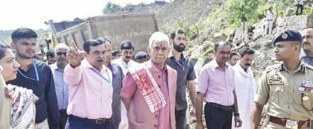 LG inspects National Highway restoration at Thard