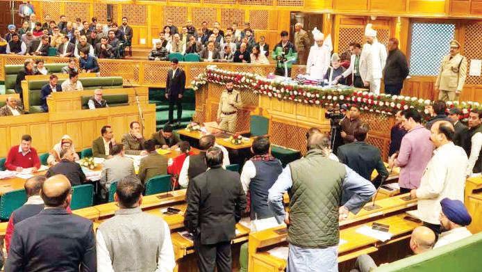 Uproar in J&K Assembly after Speaker rejects motion on disaster losses