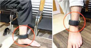Out on bail, Man tagged with GPS anklet