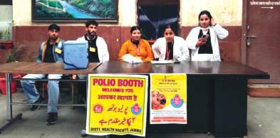 Pulse Polio Immunization Campaign conducted at Jammu Rly Stn