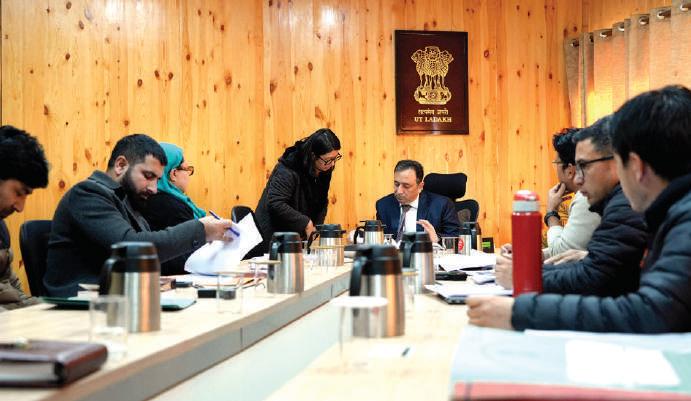 CS reviews Finance, Planning Depts in Leh