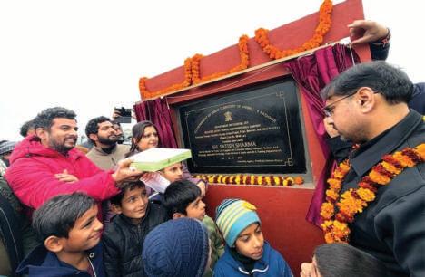Satish lays foundation stone for beautification project