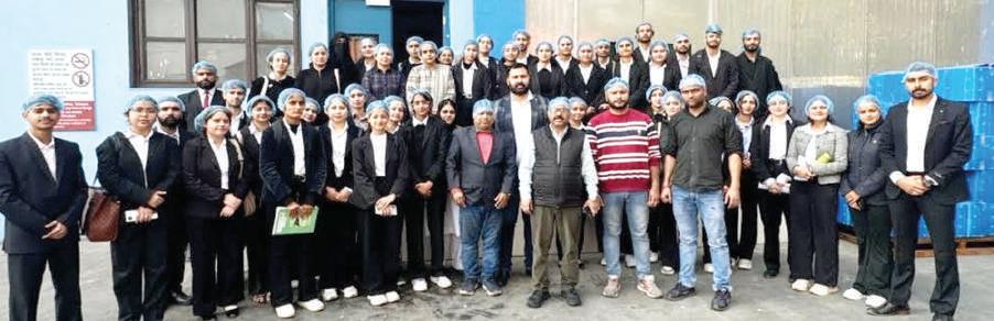 JU students visit Surya Biscuit Unit