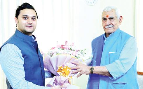 Martand Singh calls on LG Sinha
