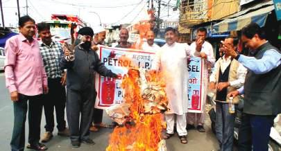 Dimple leads protest rally over LPG price hike