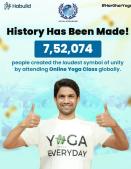 Habuild Sets 5th World Record on Yoga Day with Largest Online Yoga Participation