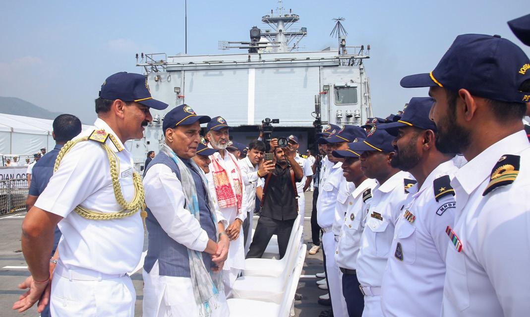 Rajnath flags off IOS SAGAR at Karwar naval base