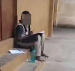 Dalit student forced to take exam outside when on period